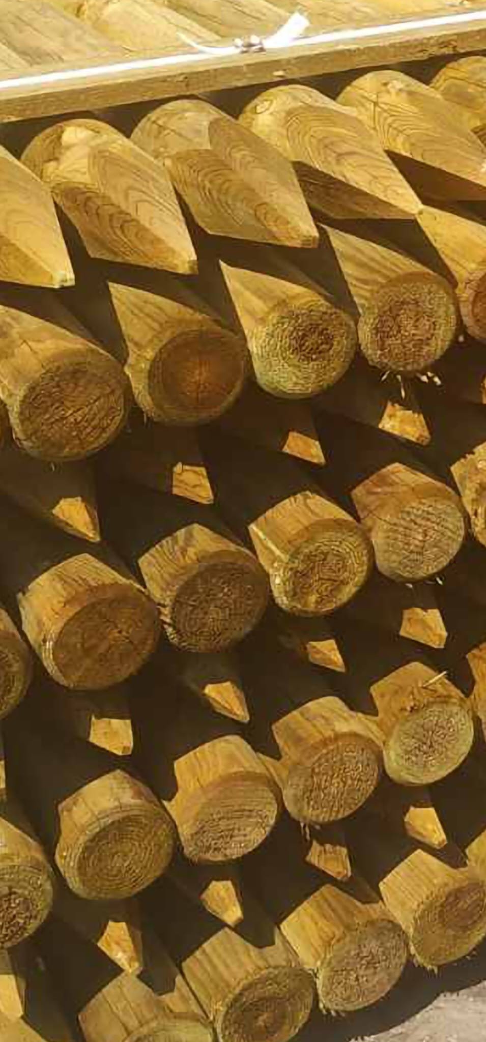 Rounded poles - MRM TimberCrafter Ltd construction timber, dried timber, impregnated timber, calibrated timber, graded timber, double-cut timber, single-cut timber, roofing timber, rafters, beams, battens, firewood, pine firewood, hardwood firewood, softwood firewood, firewood in containers, packaged firewood, wood impregnation, wood drying, sleepers, wooden pallets